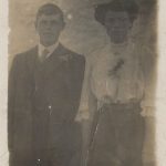 Photo of Walterina Nicholson and her brother Wilson, Brims, Walls, Orkney